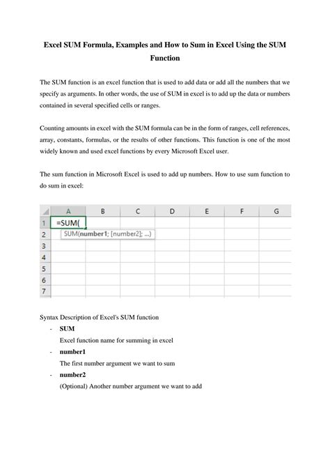 Solution Excel Sum Formula Examples And How To Sum In Excel Using The