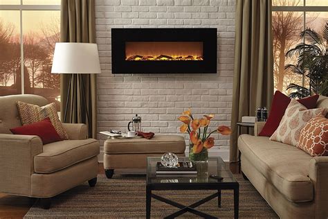 Touchstone 80001 Onyx Wall Mounted Electric Fireplace 50 Inch Wide