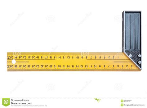 By comparing diagonal measurements (photo 1) and adjusting accordingly, a person can square up a wall, cabinet door, window — really, any rectangle or square. Construction Square Triangle. Stock Image - Image of ...