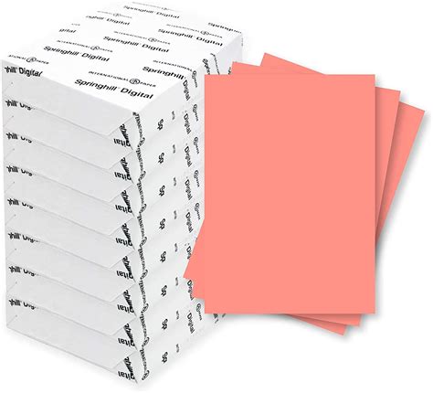 Springhill 85 X 11 Salmon Colored Cardstock Paper
