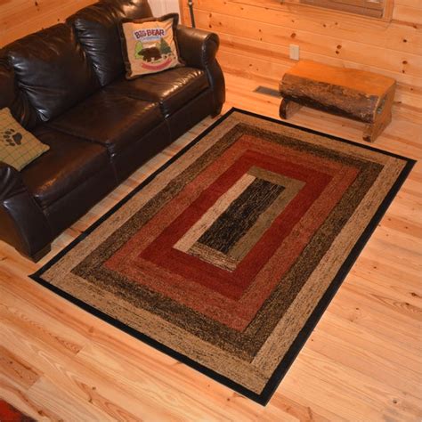 Check the sale page for cabin rugs we're currently featuring. Shop Rustic Lodge Panel Stripes Cabin Multi Area Rug - 7 ...