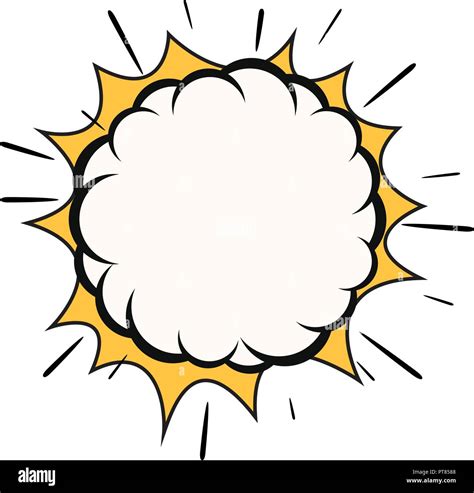 Vector Comic Explosion Isolated On White Background Cartoon Bubble