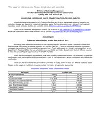 New York Household Hazardous Waste Collection Event Annual Report