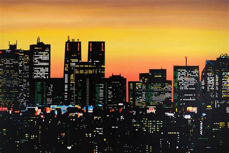 Tokyos Neon Cityscapes Recreated With Thousands Of Dot Stickers The