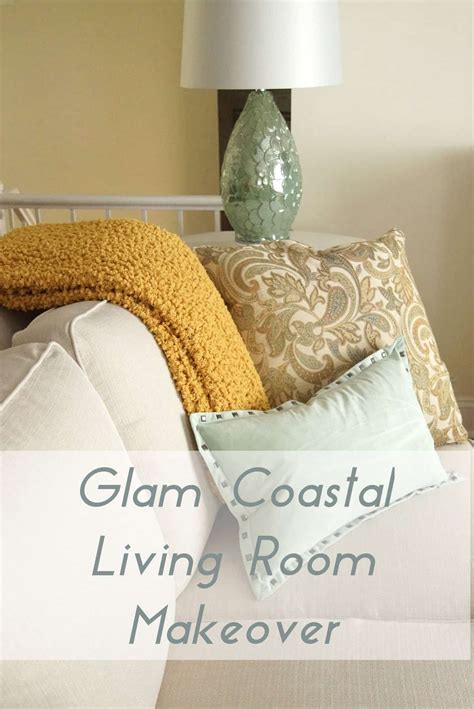 Glam Coastal Living Room Makeover Heartwork Organizing