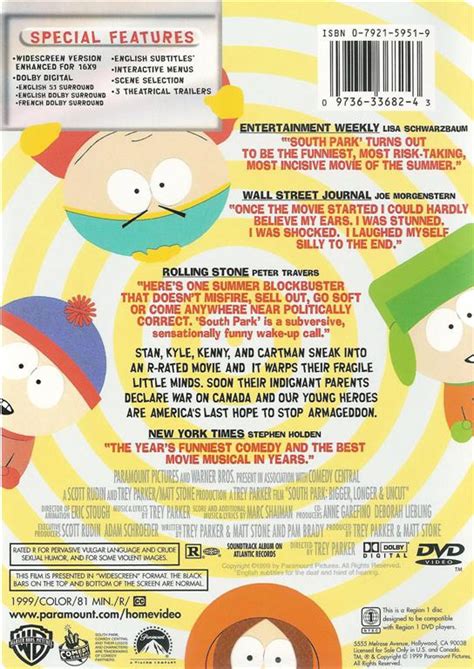 South Park Bigger Longer And Uncut Dvd 97363368243 Ebay