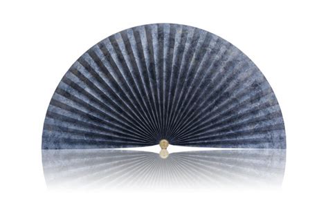 Blue Marble With Accents Pleated Decorative Fan