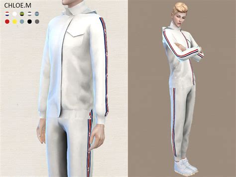 Sports Hoodie And Shorts Male By Chloemmm Sims 4 Male Clothes