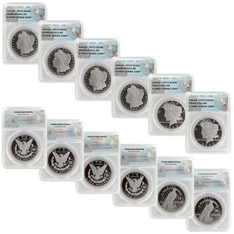 2023 Proof Peace And Morgan 6 Coin Set Pr70 Us Coins