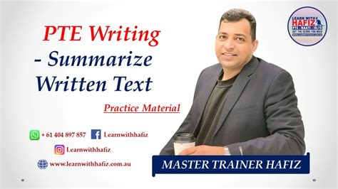 PTE Summarize Written Text Practice Material 2021 YouTube