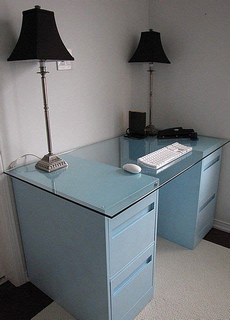 It is suitable for your home office, college dorm and more. Clever Desk Idea | File cabinet desk, Cabinet desk, Diy desk