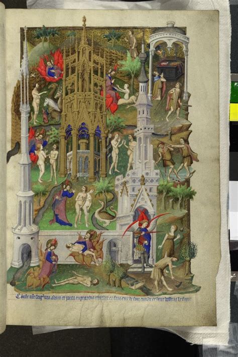 garden of eden illuminated manuscript middle ages art book of hours