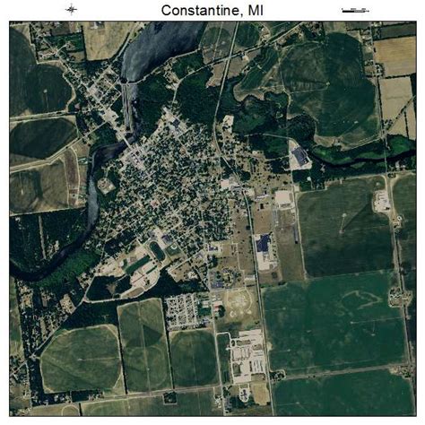 Aerial Photography Map Of Constantine Mi Michigan