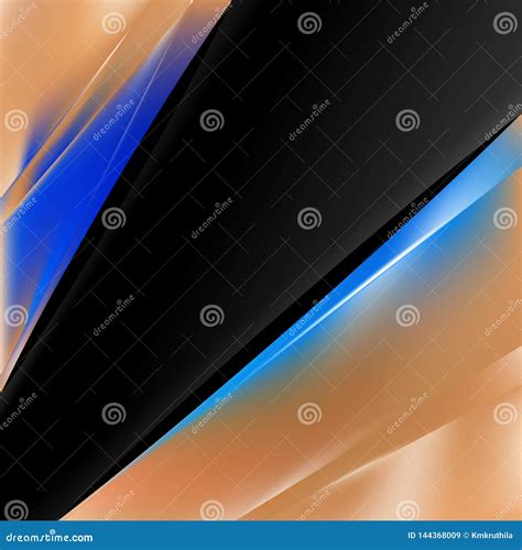 Abstract Black Blue And Brown Business Brochure Template Graphic Stock
