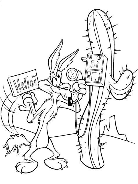 Wile E Coyote Coloring Page Coloring Home