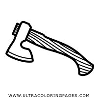 Axe Coloring Page - Ultra Coloring Pages