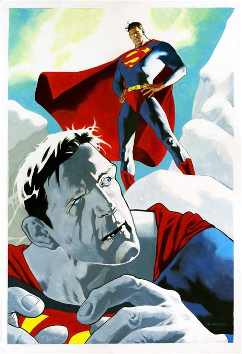Superman Vs Bizarro Art By Kevin Nowlan Superman Art Dc Comics Art