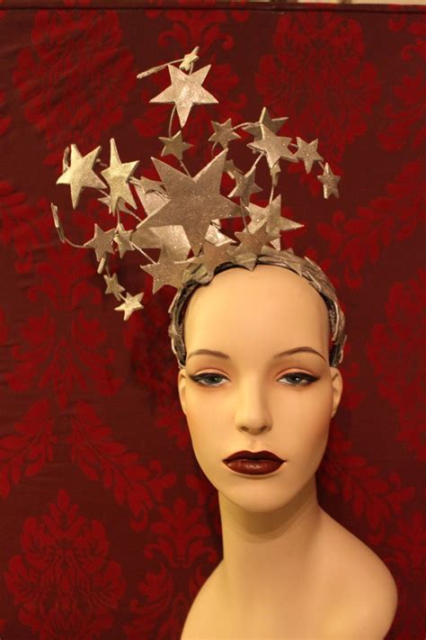 Bright Star Headdress Sparkling Silver Leather And Glitter Star