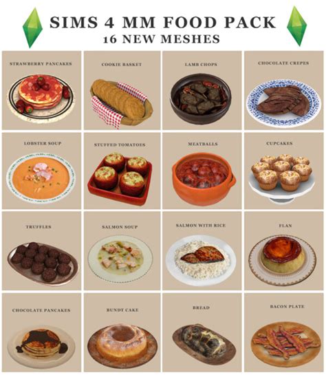 Food Pack From Leo 4 Sims Sims 4 Downloads