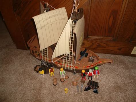 Vintage Playmobil Dollhouse Viking Pirate Villain Ship Boat Vessel Set Lot Picclick