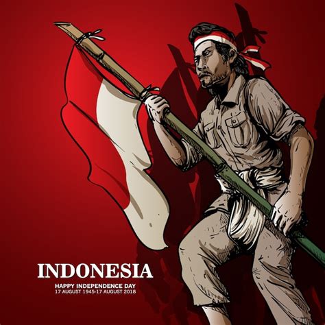 Indonesia Independence Day Banner Vector Premium Download