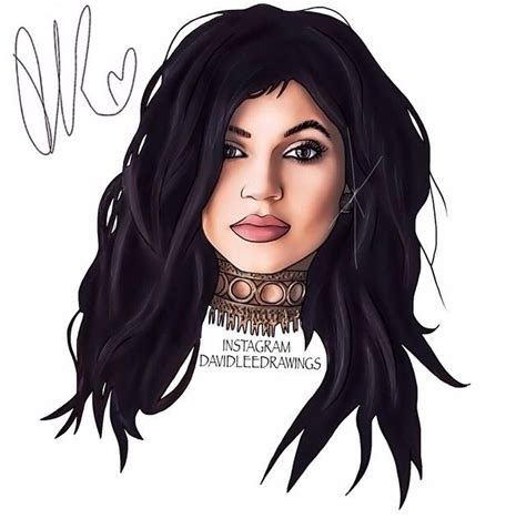 Kylie Jenner Digital Drawing Davidleedrawings