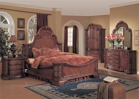Ashley silverglade mansion upholstered bedroom set. Hannah Traditional Luxury Queen Mansion Bed Cherry 4 piece ...