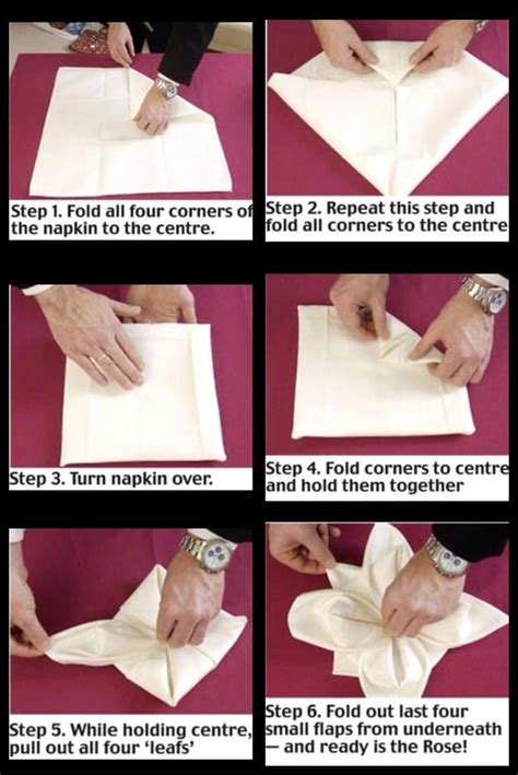 28 Creative Napkin Folding Techniques Napkin Folding Napkins Table