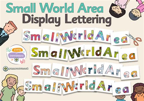 Eyfs Display Small World Area Display Lettering Grammarsaurus