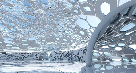 Futuristic Architectural Dome Interior 1 3d Model