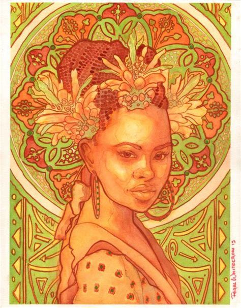 Goddess Artwork Print African Goddess Wild Dagga Blossom Etsy