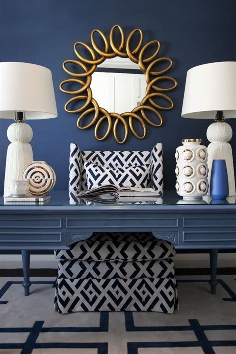 Home Decorating Ideas Glamorous Navy Blue White And
