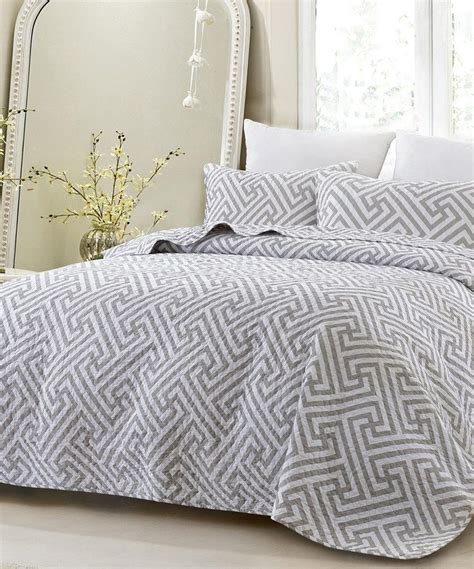 Take A Look At This Gray Geometric Quilt Set Today Comforter Sets