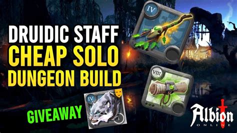 Druidic Staff Cheap Solo Dungeon Dps Build Albion Online Pve Best