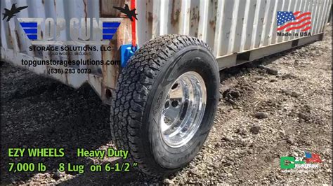 Ezy Wheels Heavy Duty Shipping Container Wheels 8 Lug Made In Usa Set