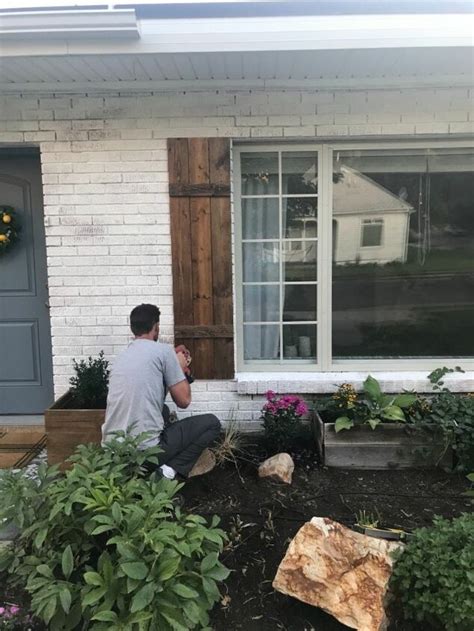 Cedar Shutters On Brick House | TcWorks.Org