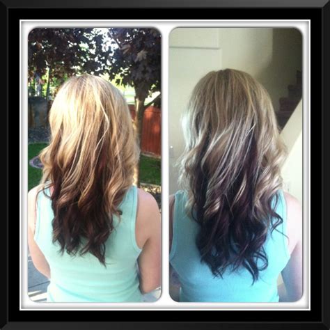 Ombr é on short hair looks great when applied at the ends. Reverse ombré | Long hair styles, Reverse ombre, Hair styles