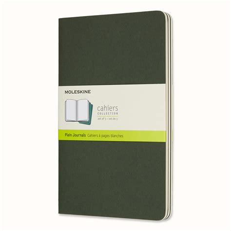 Cahier Journals Set Of 3 Myrtle Green Moleskine