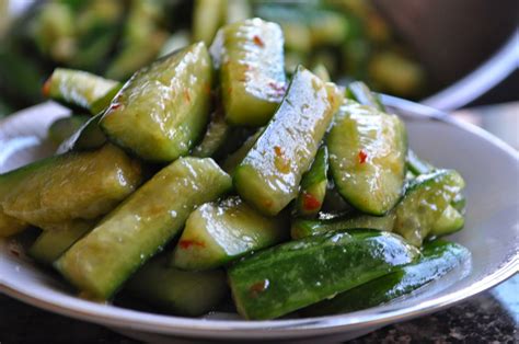 spicy asian cucumber salad sweet cool spicy chow creations