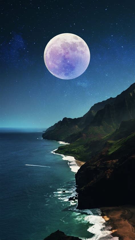 How to set a 8k wallpaper for an android device? Moon Scenery Mobile Wallpapers - Wallpaper Cave