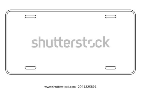 Blank License Plate Template Clipart Image Stock Vector Royalty Free