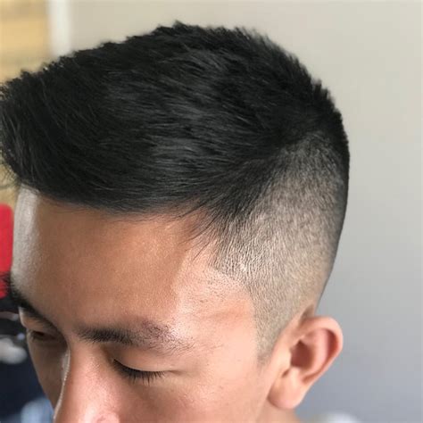 Short Asian Hair Sticks Up Wavy Haircut