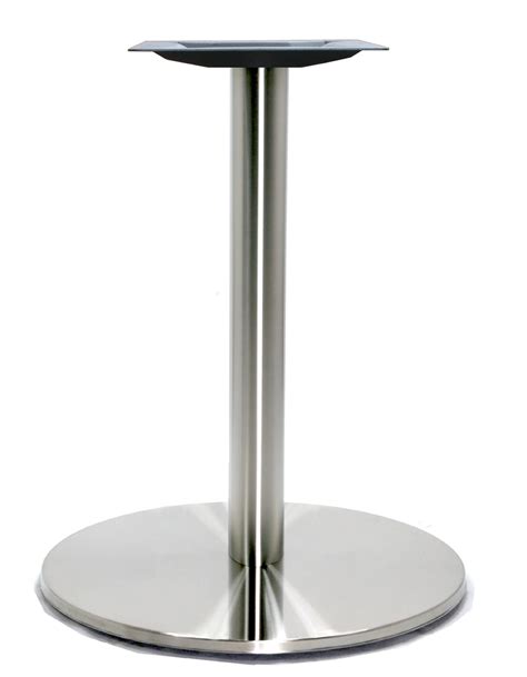 21 Round Table Base Stainless Steel Finish Up To 32 Tops Table Leg World
