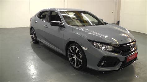 Honda CIVIC 1.0 VTEC TURBO SR in sonic grey pearl , video walkaround ! - YouTube