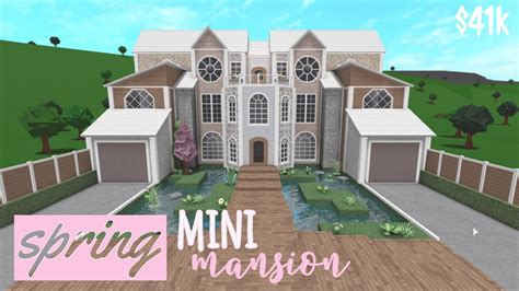 Spring Mini Mansion Exterior Bloxburg Speed Build Youtube