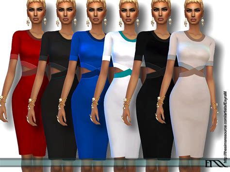 The Sims Resource Cut Out Bodycon Dress