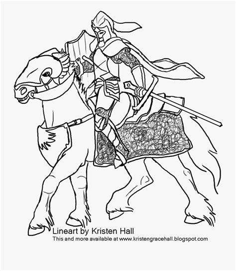 Knight Horse Coloring Pages Sketch Coloring Page