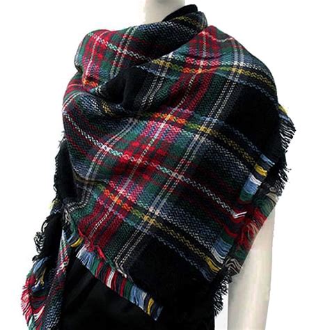I wish that you, were just imagination. Red, Blue, Green, Yellow & White Tartan Womens Scarf- NZ Ties