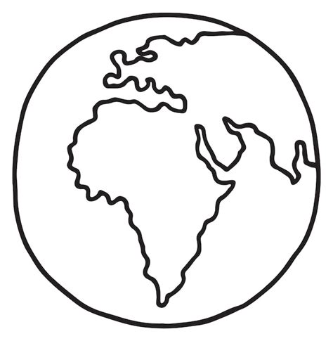 Premium Vector Earth Doodle Hand Drawn Planet Globe Sketch