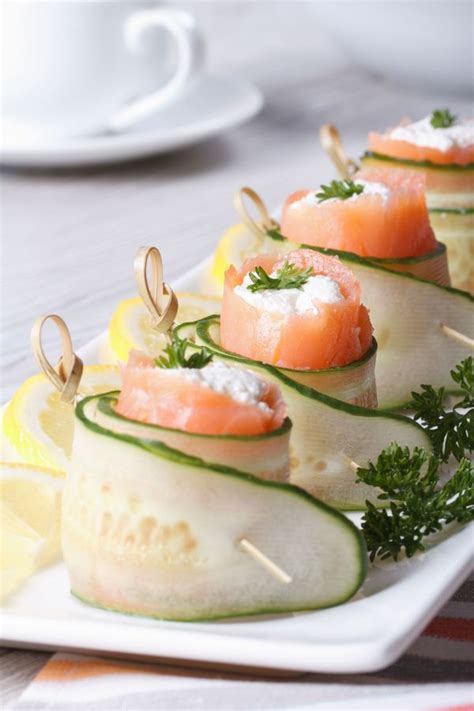 I like to make a large batch, freeze it, then simply drop ravioli into simmering water for dinner in about five minutes! Fancy Appetizer Recipe: Cucumber, Salmon & Cream Cheese ...